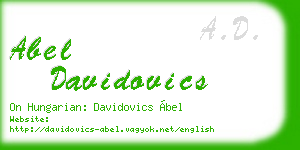 abel davidovics business card