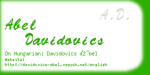 abel davidovics business card